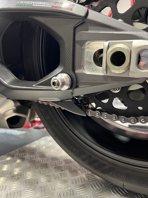 Carbonvani Carbon Fiber 3 Piece Swing Arm Guard Kit for Ducati